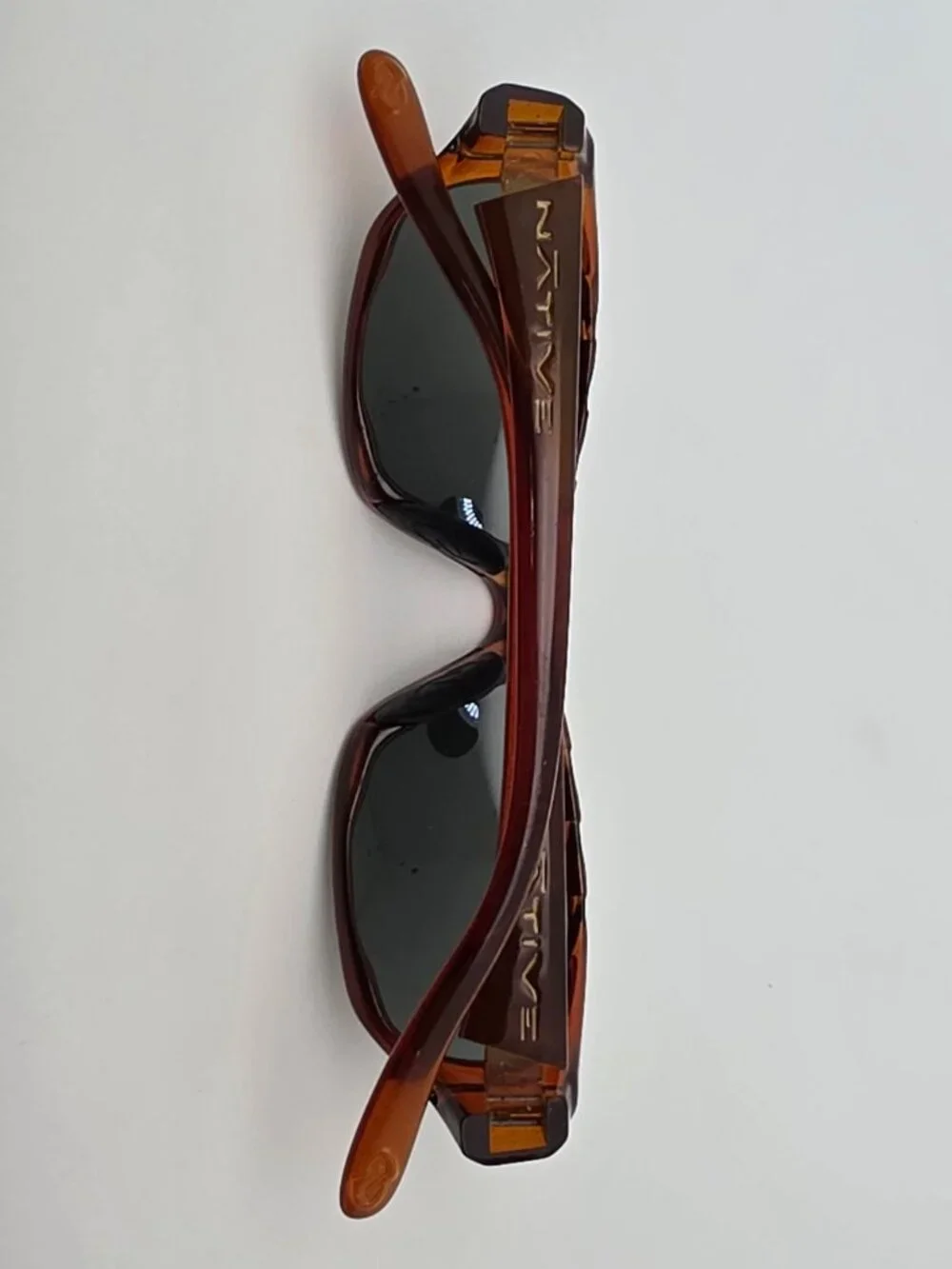 Native Throttle Lager Frame Polarized Green Lens Sunglasses Italy 57-16-128